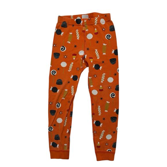 HANNA ANDERSSON Halloween Candy Long John Pajama Pants Size 6-7 120 Kids Orange - Picture 1 of 3